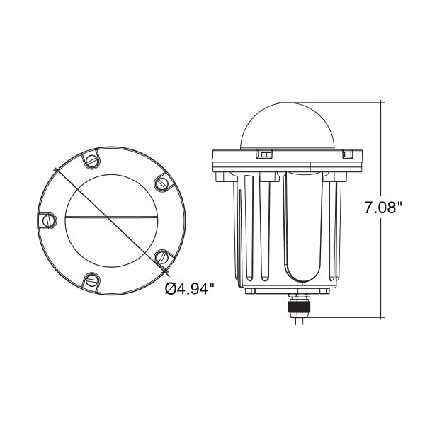 Solid Brass In-Ground Half Moon Lens Well Light - Envision LED