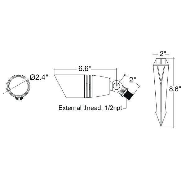 Economy MR16 Traditional Bullet Landscape Up Light - Envision LED