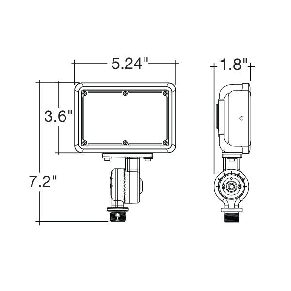 Envision LED Flood Light Multi-Watt Tri-Color Mini Area Light for outdoor area and parking lot lighting