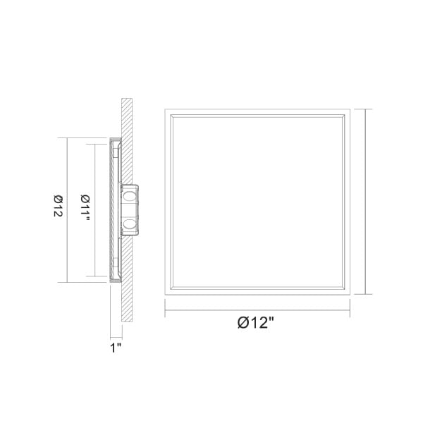 22W 12" Wet Rated Multi-Color Square Surface Mount Light - Envision LED