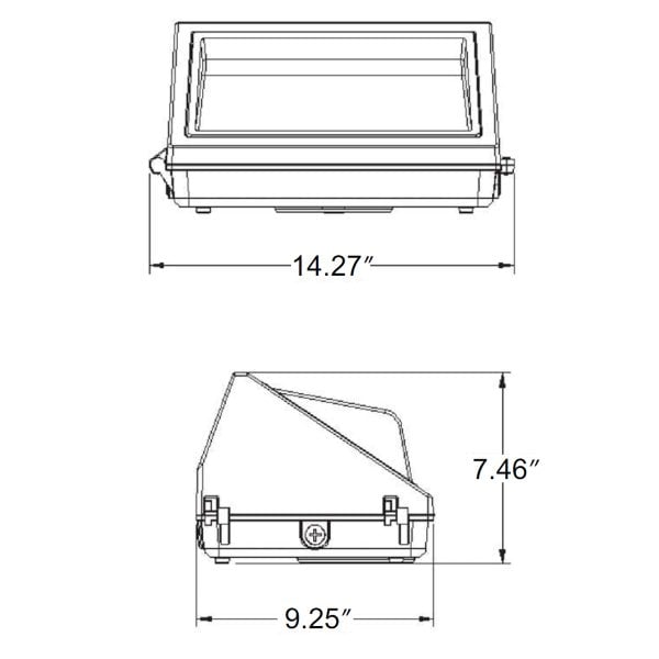 20W-60W Tri-Color Traditional Non-Cutoff LED Wall Pack w/ Photocell - Envision LED