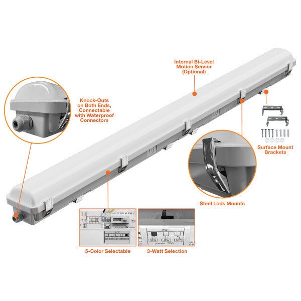 Features of 5-color environmental vapor lighting with broad illumination options