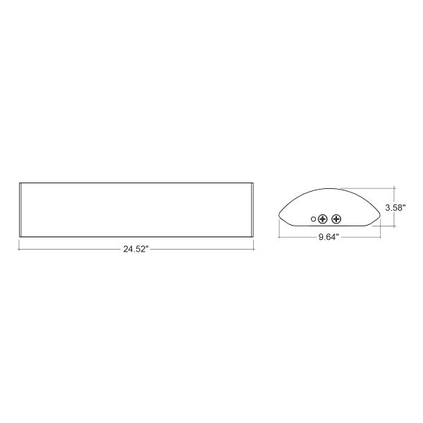 2ft x 10in 5-Color Tri-Power Wrap Around Fixture - Envision LED