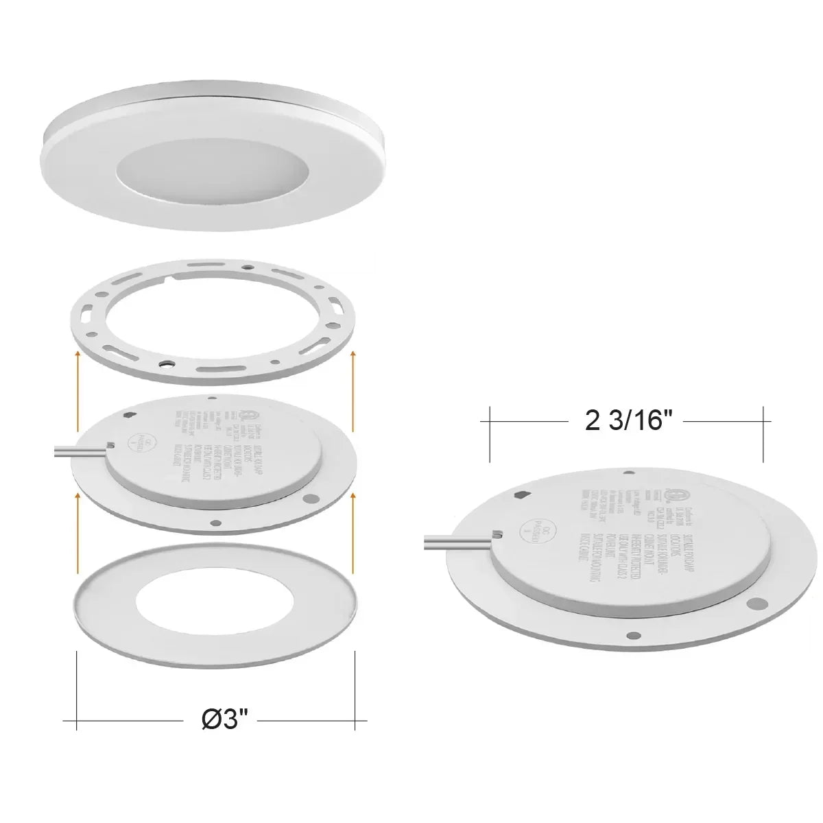 3W Undercabinet 3CCT Slim Magnetic Puck Light 24V - Envision LED