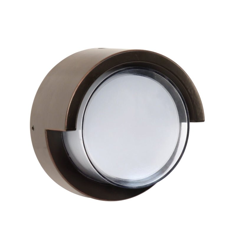 Round fixture white security light for outdoor protection applications