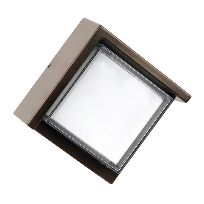Square fixture white security light providing robust outdoor illumination