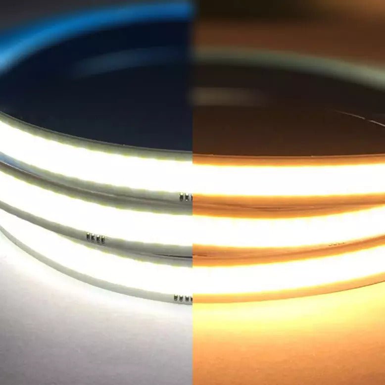 JIN COB CCT LED strip for warm and cool light options