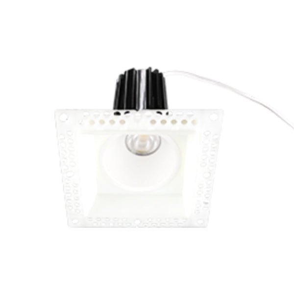 1 inch square canless trimless mud-in recessed light providing versatile ceiling installation
