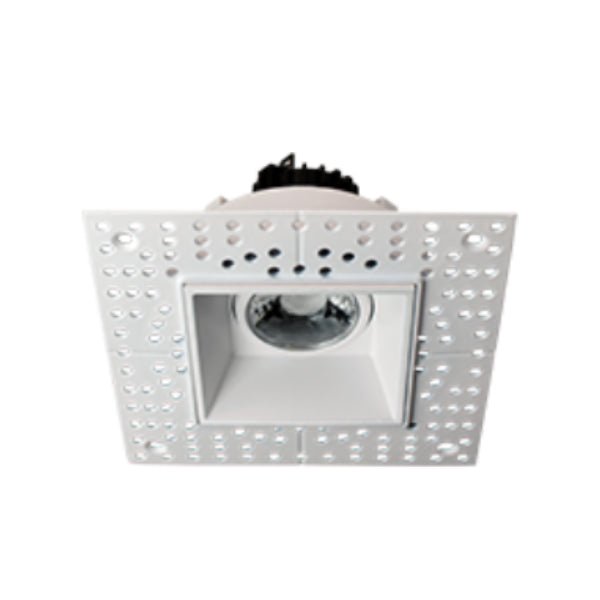 3 inch square white trimless adjustable mud-in recessed lights for optimal illumination