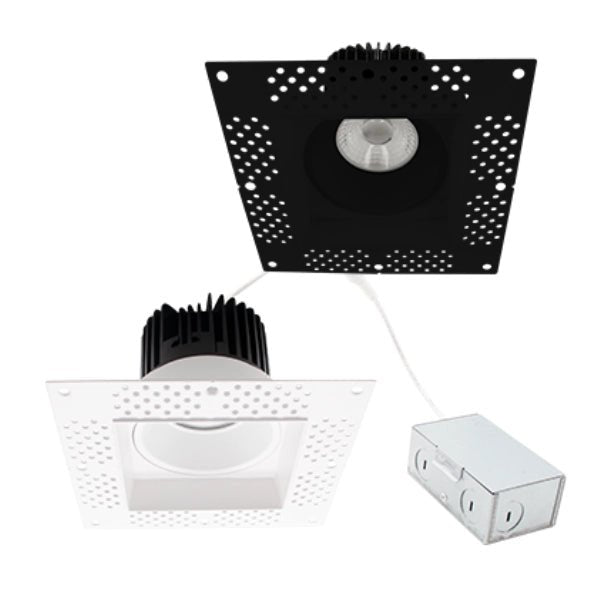 4 inch 15w square trimless mud-in LED light providing versatile mounting options