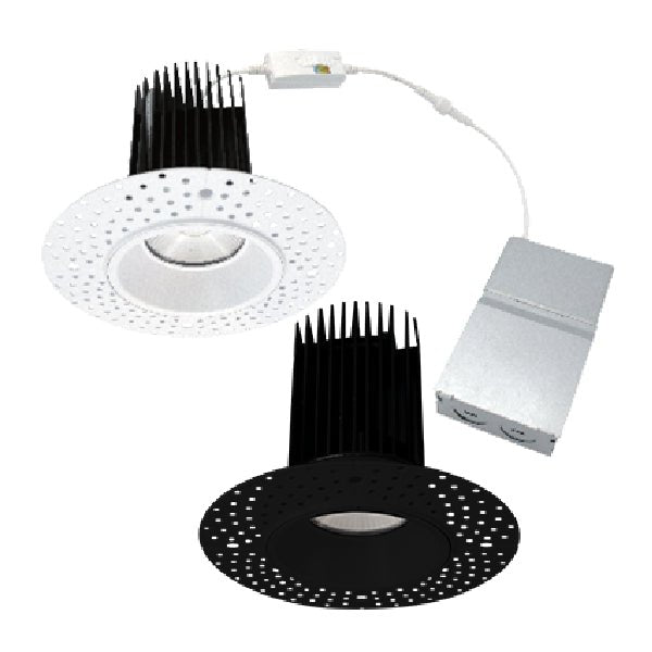 4 inch round 18w trimless clip-in recessed light providing efficient installation