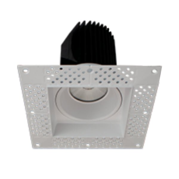 4 inch white square recessed mud-in light providing bright and uniform illumination