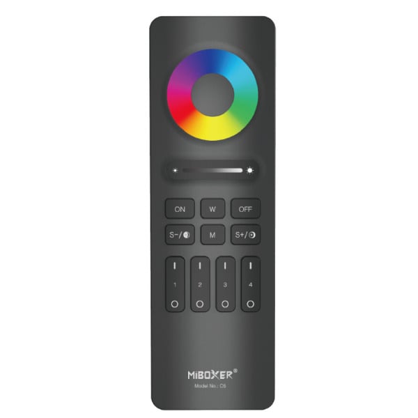 Black Mi Light Wireless 4 Zone RGB/W/CCT Button Controller