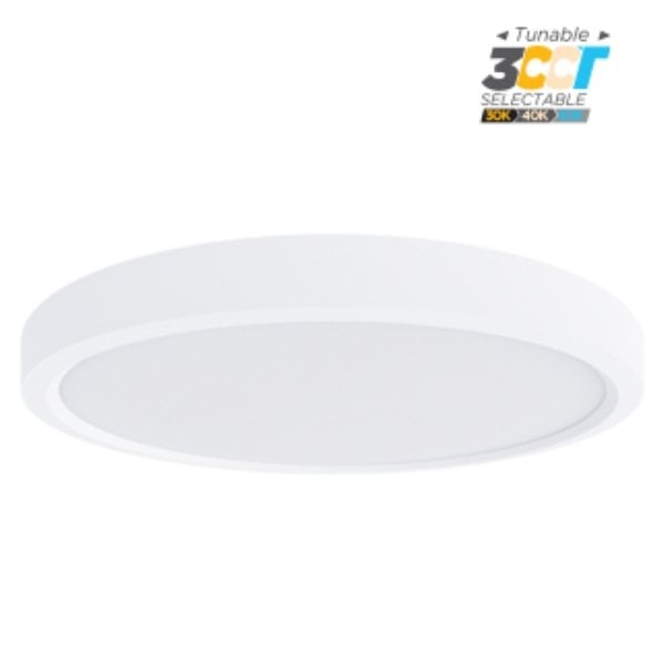 15W 7" Tri-Color Round Surface Mount Light - Portor Lighting