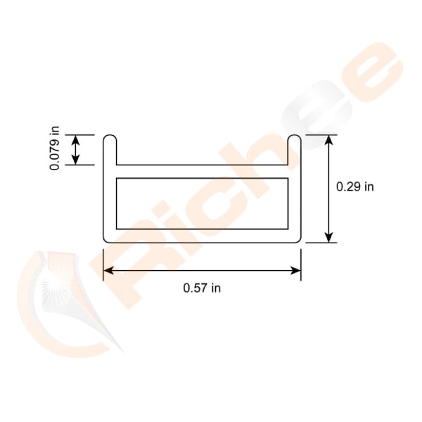 1/2" Simple Flat Aluminum Channel - Richee Lighting