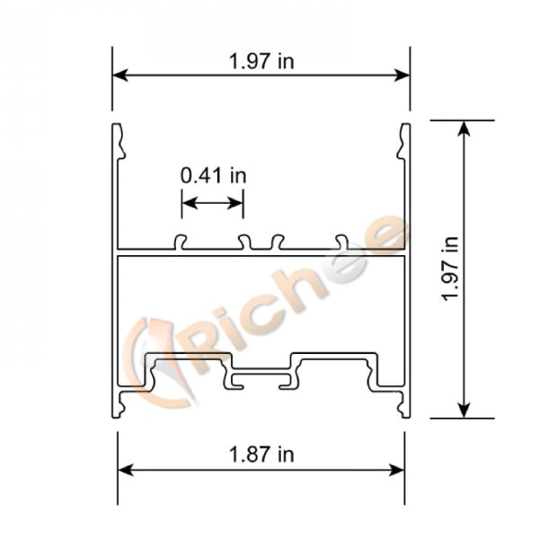 2" Pendant and Surface Mount Aluminum Channel - Richee Lighting