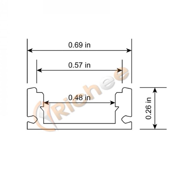 11/16" Low Profile Aluminum Channel - Richee Lighting