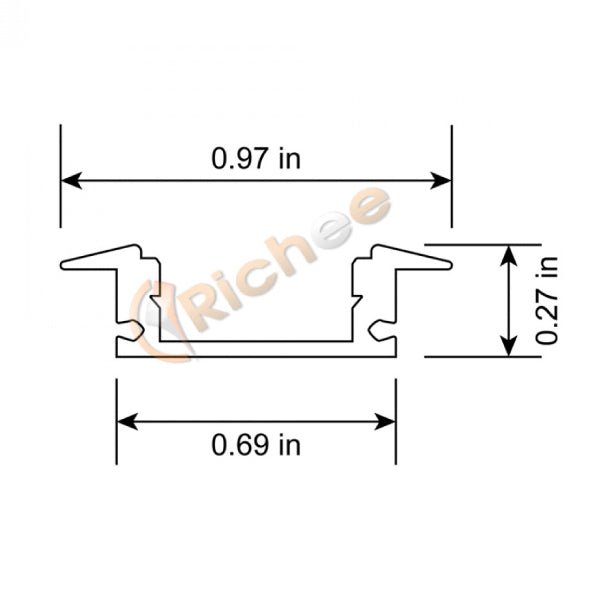 Rch 9632 Aluminum Channel Dimensions - lighting color variations product