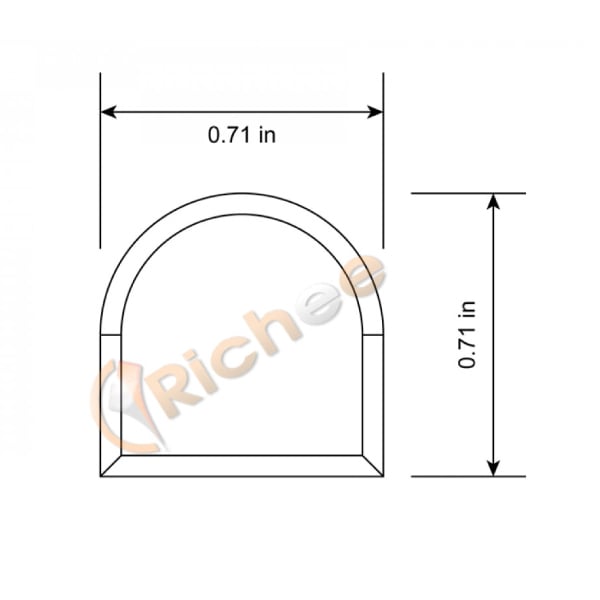 ¾" Round Milky Aluminum Channel-RCH