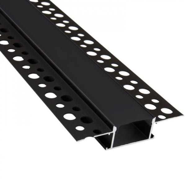 1" Black Lens Mud-in Trimless 8' LED Channel - Richee Lighting