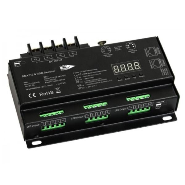 Wireless LED Dimmer Receiver 4-Zone Detail