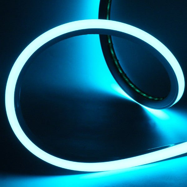 Bendable blue 3D neon RGB LED strip with emergency lighting capabilities for applications