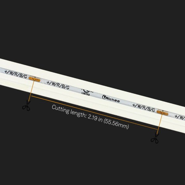 RCH side view LED strip cut point