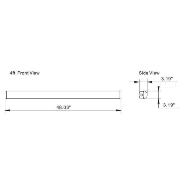 4' Tri-Watt Tri-Color Linear Strip Light - Rayco Lighting