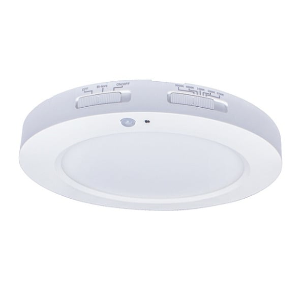 15W 7" 3-Way Bi-Level Motion Sensor Surface Mount Light - Rayco Lighting