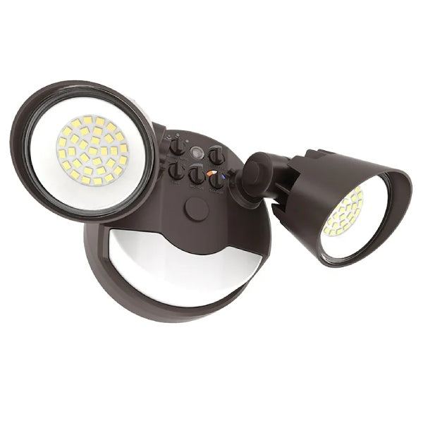 2-Head Dual-Power Tri-Color LED Security Light - Westgate Manufacturing