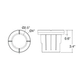 Solid Brass In-Ground Ribbed Lens Well Light - Envision LED