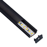 11/16" Low Profile Black Lens Aluminum Channel - Richee Lighting