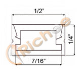 1/2" Slim Mini Black Aluminum Channel - Richee Lighting