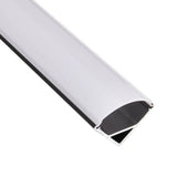 5/8" Black Angled Full Cover Aluminum Channel - Richee Lighting