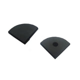 5/8" Black Angled Full Cover Aluminum Channel - Richee Lighting