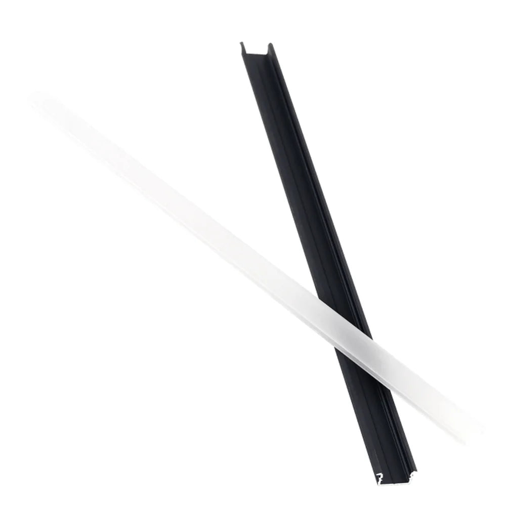 11/16" Recessed Black Aluminum Channel - Abba Lighting USA