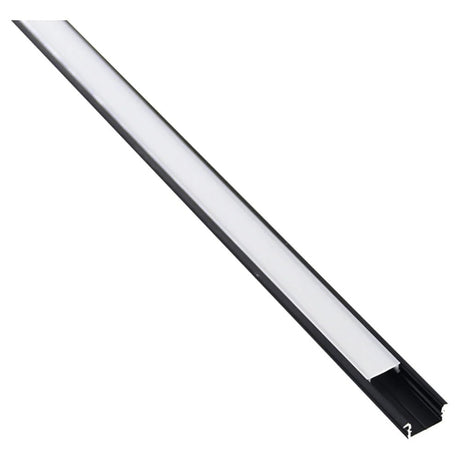 11/16" Recessed Black Aluminum Channel - Abba Lighting USA