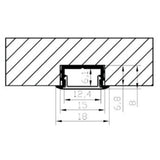 11/16" Recessed Black Aluminum Channel - Abba Lighting USA
