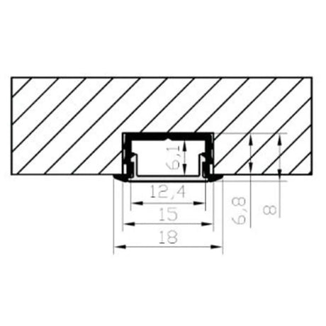 11/16" Recessed Black Aluminum Channel - Abba Lighting USA