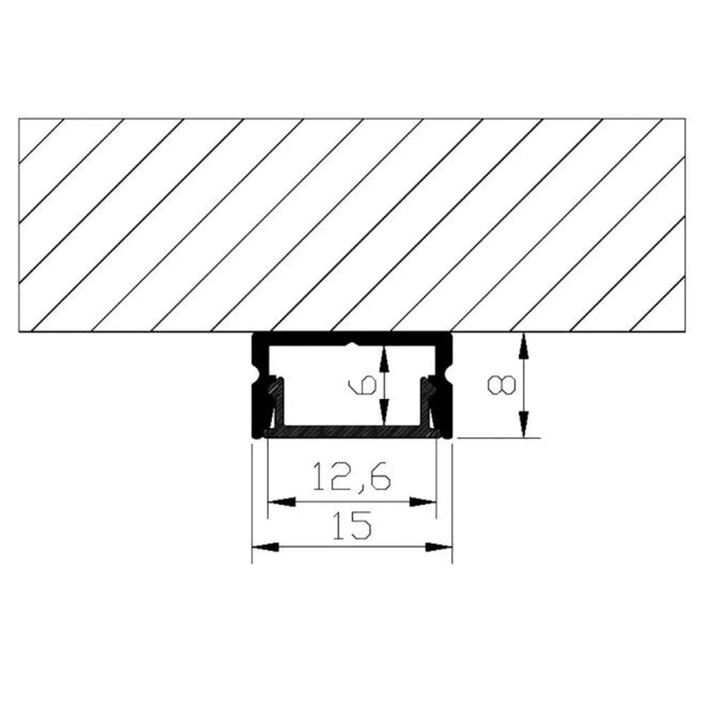 9/16" Slim Surface Mount Aluminum Channel - Abba Lighting USA