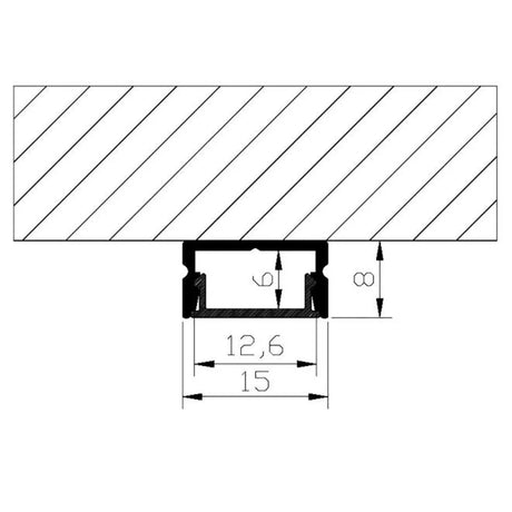 9/16" Slim Surface Mount Aluminum Channel - Abba Lighting USA