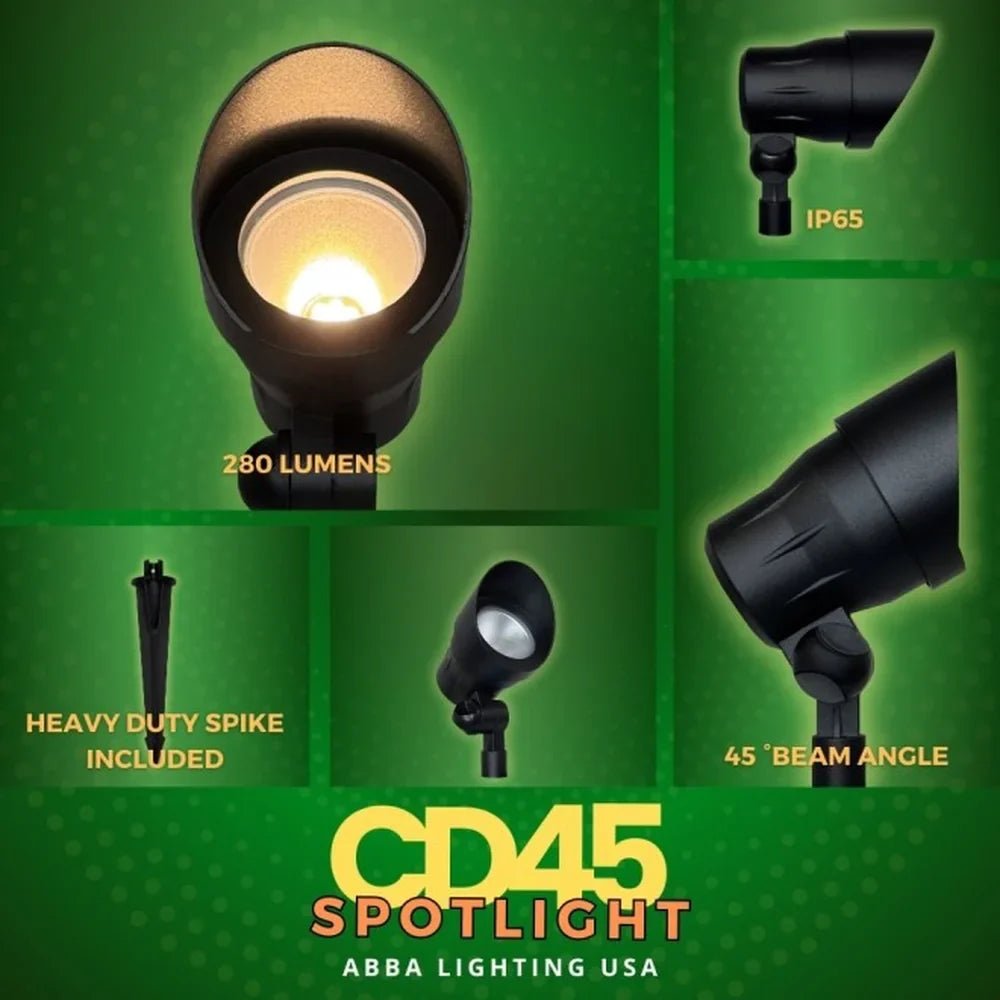 Heavy Duty Aluminum Spot Light 5W 3000K Outdoor - Abba Lighting USA
