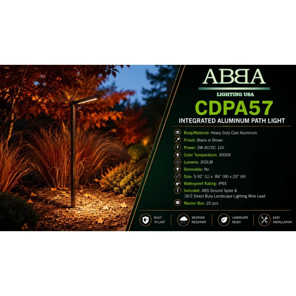 3W Slim Integrated Aluminum Path Light - Abba Lighting USA