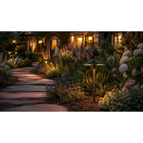 Heavy Duty Aluminum Path Light 16" Post - Abba Lighting USA