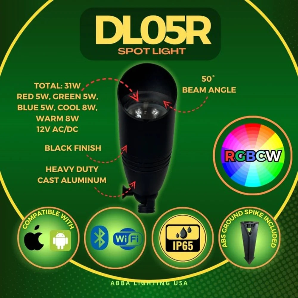 RGB+CCT Wifi Up Light - Abba Lighting USA