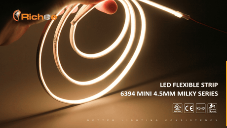 Milky White 6394 4.5mm CRI90 24V 16ft LED Strip - Richee Lighting