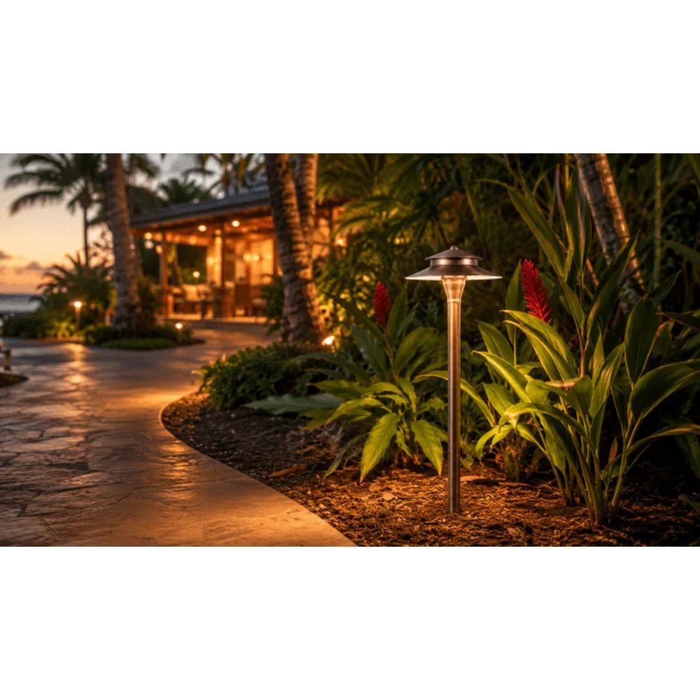Natural Heavy Duty Cast Brass Outdoor Path Light- Abba Lighting USA