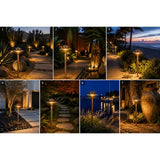 Natural Heavy Duty Cast Brass Outdoor Path Light- Abba Lighting USA