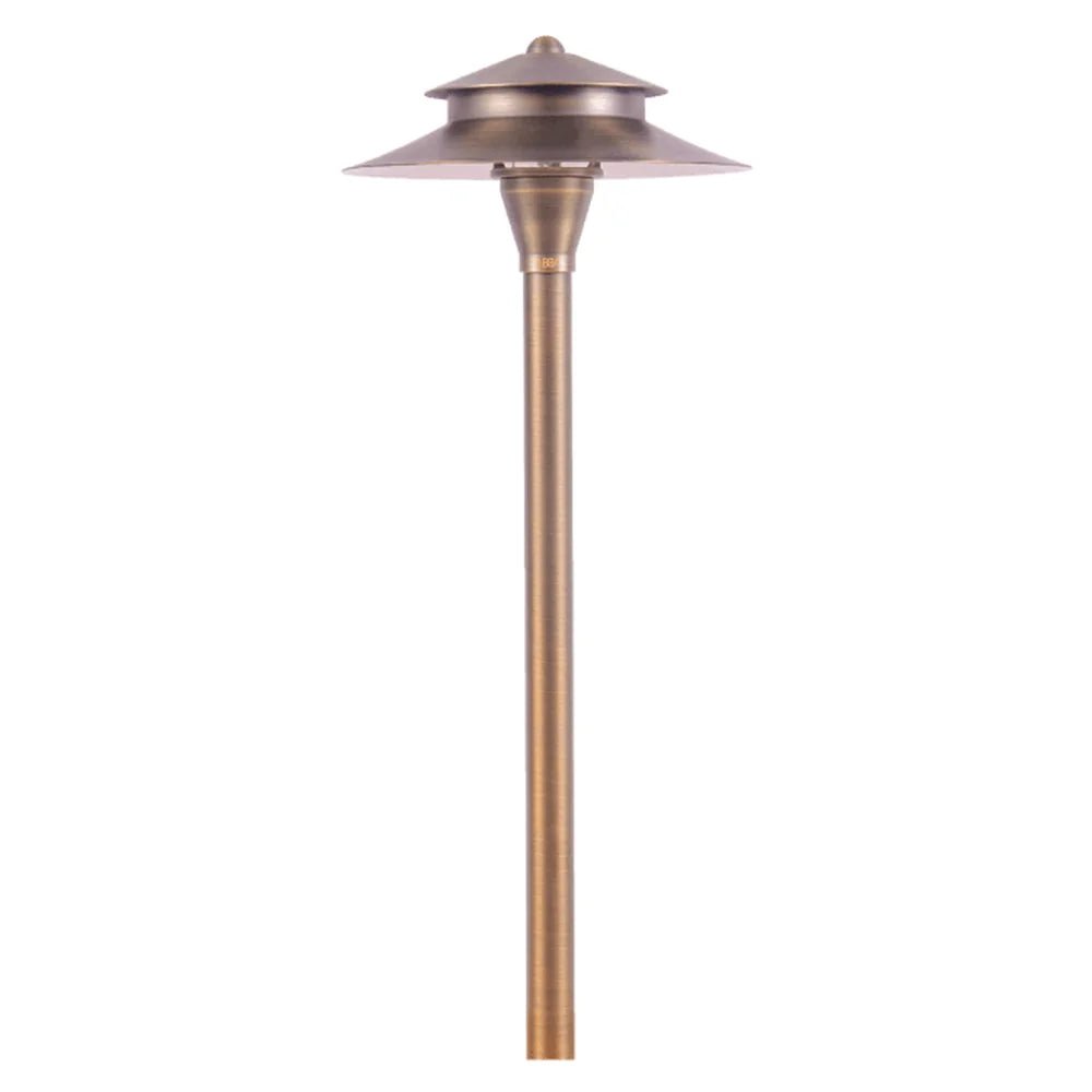 Natural Heavy Duty Cast Brass Outdoor Path Light- Abba Lighting USA