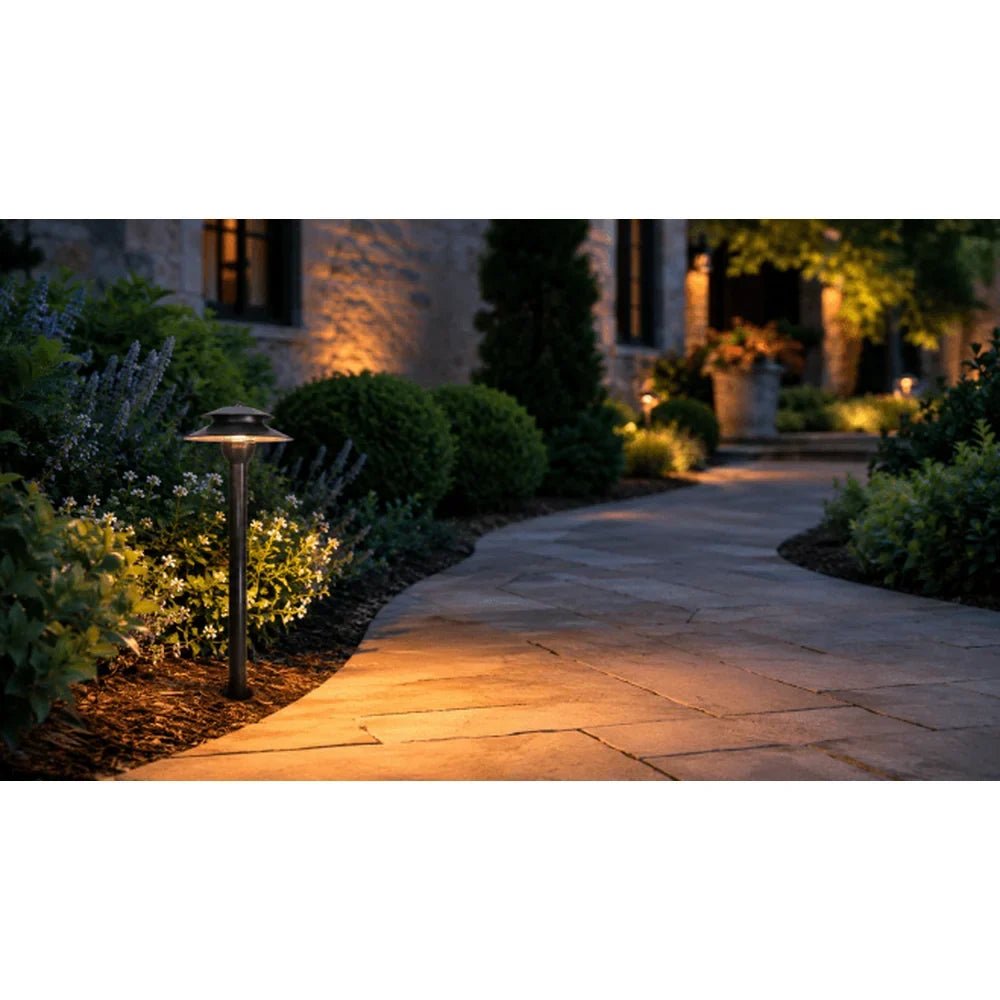 Dark Brass Heavy Duty Cast Path Light IP65 Waterproof - Abba Lighting USA